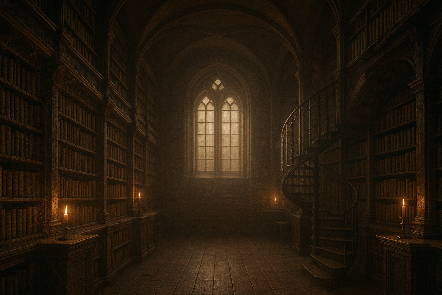 KI generiertes Bild einer Halle, bzw. einer Bücherei.